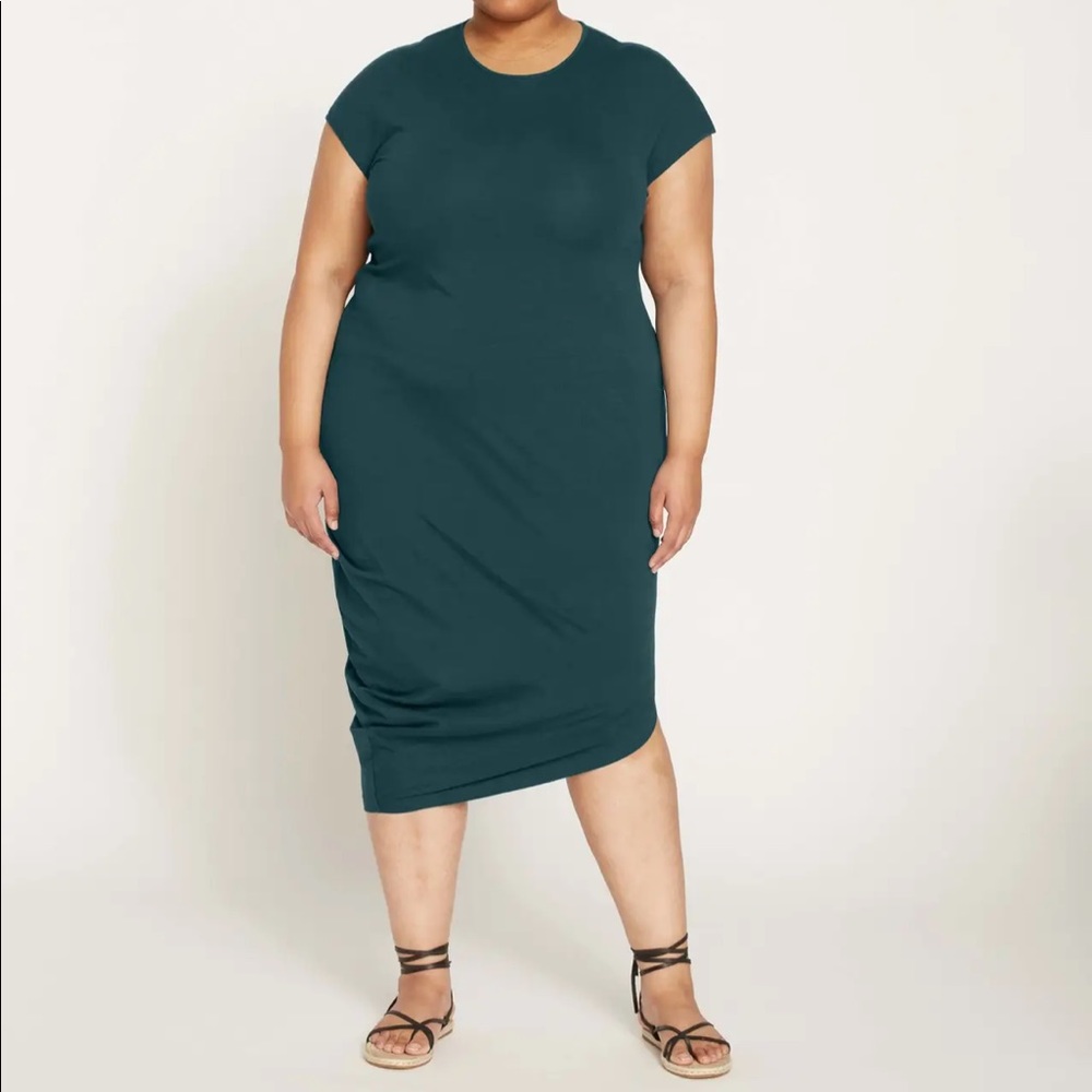 Universal Standard asymmetric blue dress size small (fits like XL)